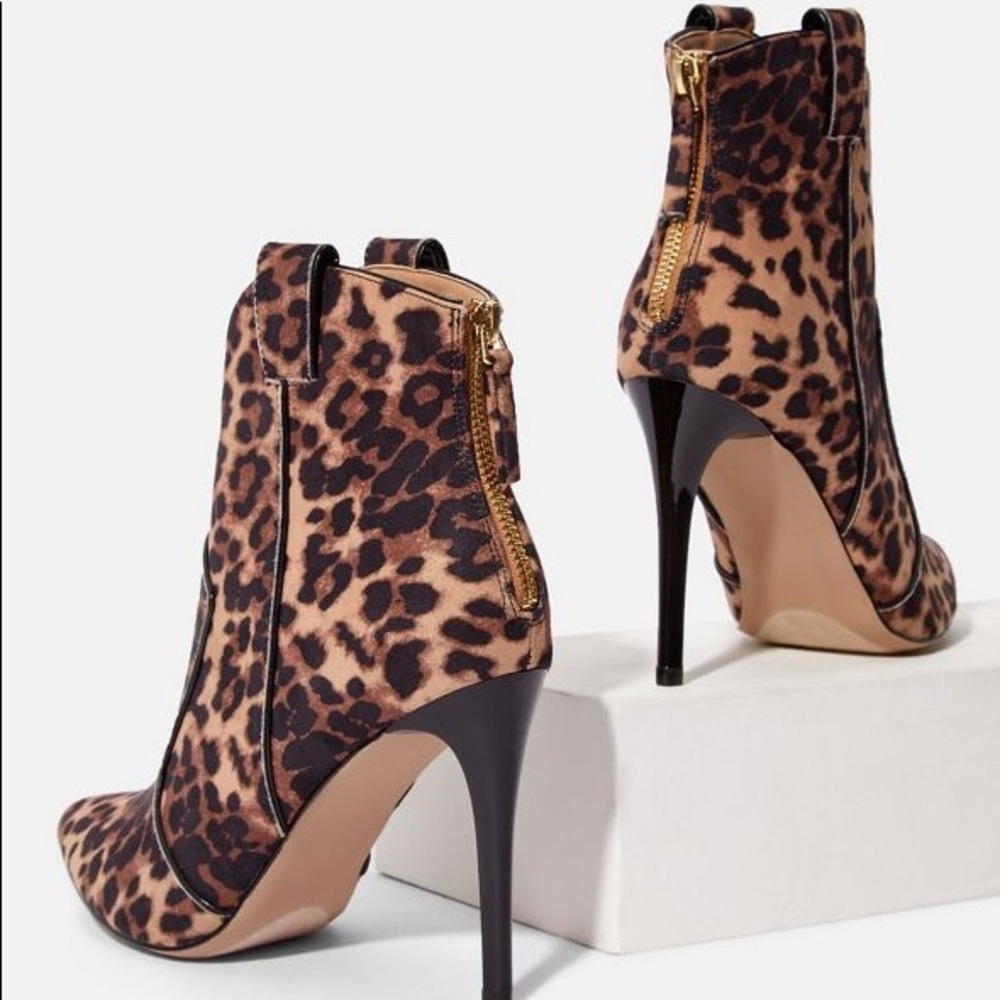 JustFab Booties, City Lights, Leopard